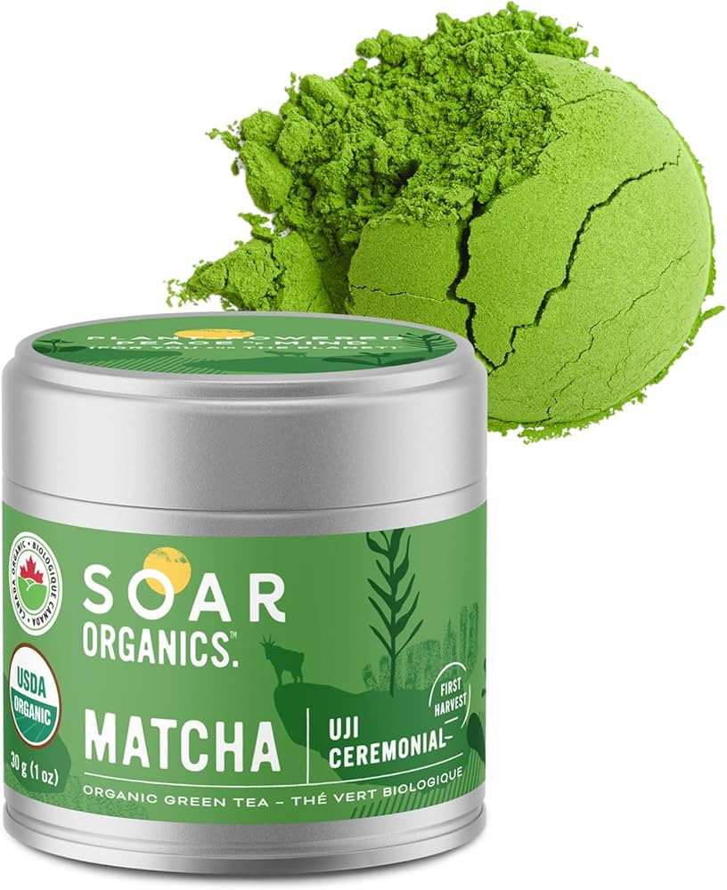 Soar Organics - Uji Ceremonial Grade Matcha Green Tea Powder - Authentic Japanese Origin (30g) | Amazon (CA)