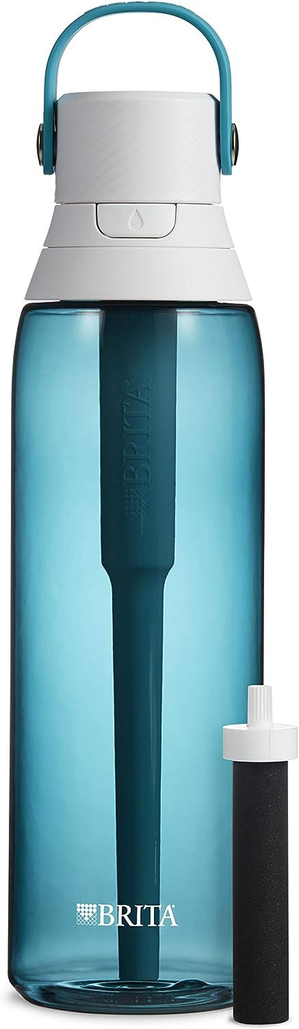 Brita Plastic Water Filter Bottle, 26 oz, Sea Glass | Amazon (US)