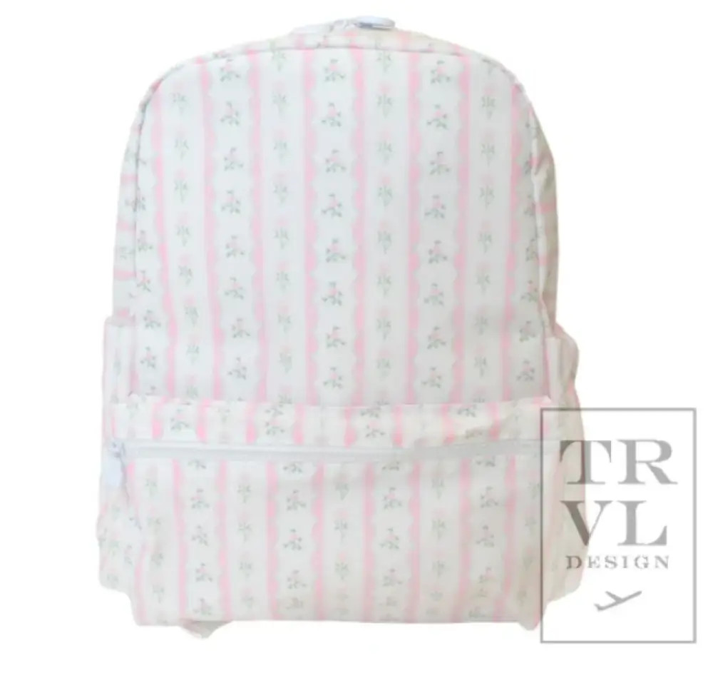 TRVL BACKPACKER - RIBBON FLORAL PINK | Hampton James Clothing