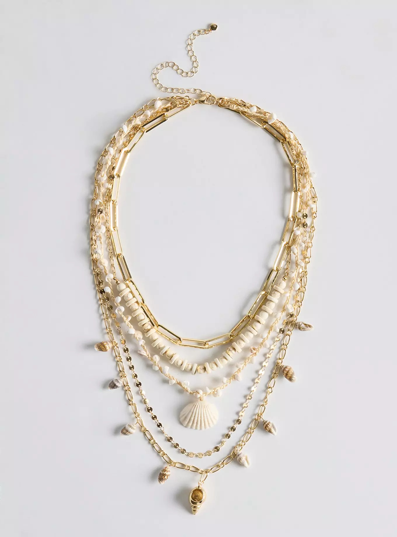 Stone Shell Layered Necklace | Torrid (US & Canada)
