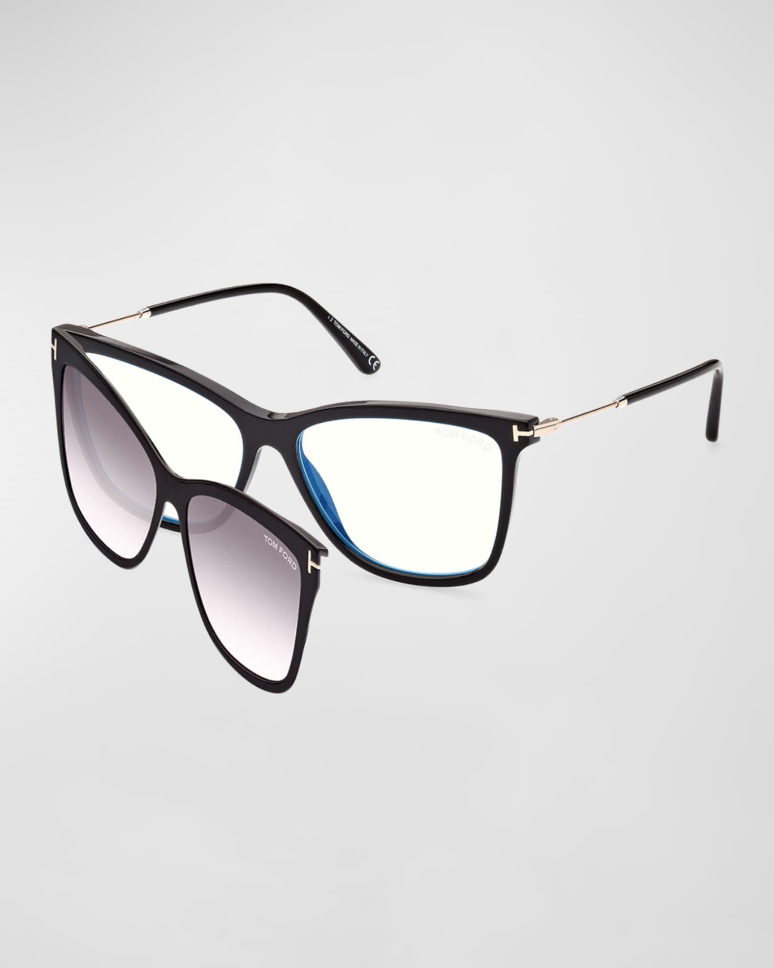 Blue Filtering Acetate Cat-Eye Glasses | Neiman Marcus