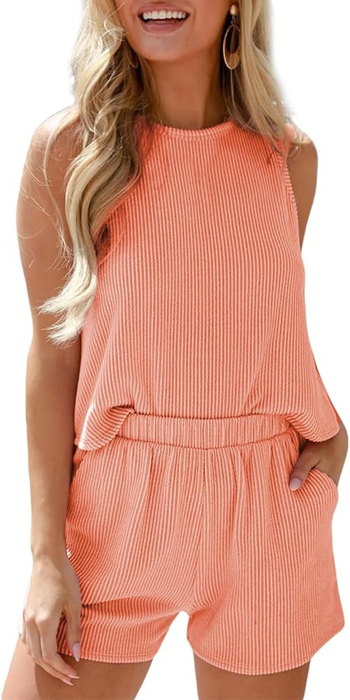 SHEWIN Women's Summer 2 Piece Outfits Shorts Sets Matching Set Loungewear 2026 | Amazon (US)