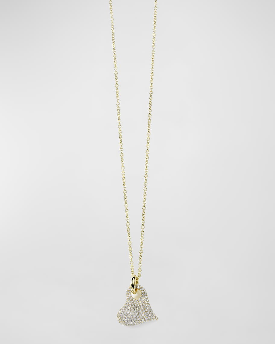 Ippolita 18K Stardust Small Pave Heart Pendant Necklace With Diamonds 0.33Ctw 16"- 18" | Neiman Marcus