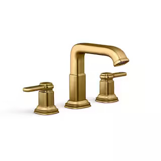 Numista 8 in. Widespread Double Handle Bathroom Faucet in Vibrant Brushed Moderne Brass | The Home Depot