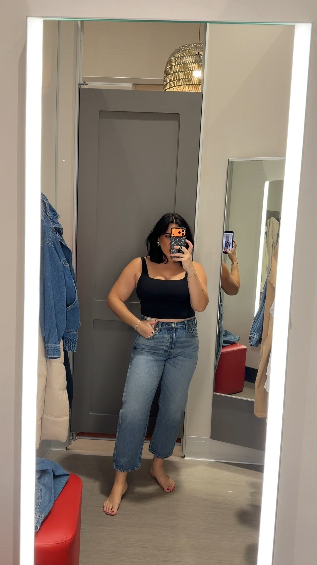 The perfect in between jeans of wide leg and straight. My size 10! I’m 5’5. 

#LTKdayinmylife #LTKSeasonal #LTKMidsize