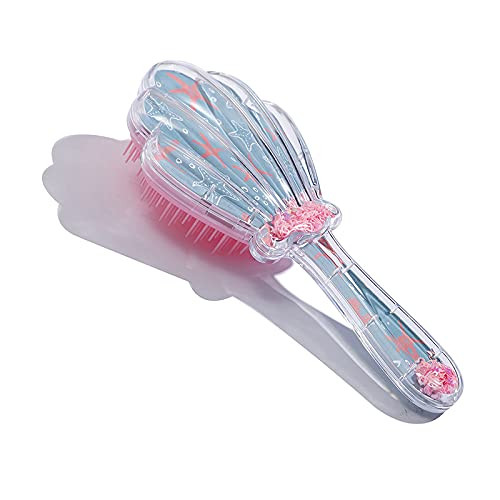 Mermaid Detangler Hair Brush, Detangling Hair Comb Christmas Shell Glitter Comb Hairbrush Massage... | Amazon (US)