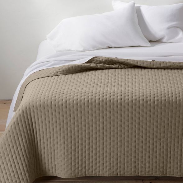 King Cashmere Blend Quilt Dark Sand - Casaluna&#8482; | Target