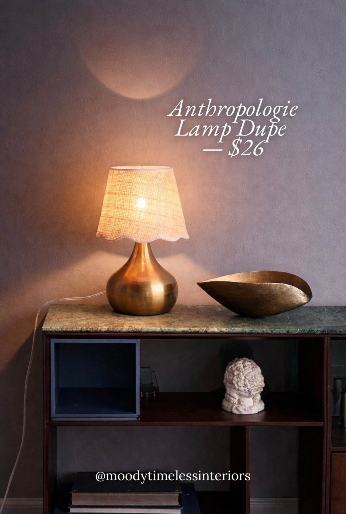 Under $30 and it looks like an Anthropologie prop 🙌 This brass rattan lamp has the most beautiful warm glow — the woven shade diffuses light in the best way and the brass base feels so much more expensive than the price tag. 4.6 stars, 200+ bought last month, in stock and ships free. I keep finding new places to style it — nightstand, console, bookshelf. It works everywhere. 🖤 Gold colorway linked!
#LTKfindsunder50

#LTKHome