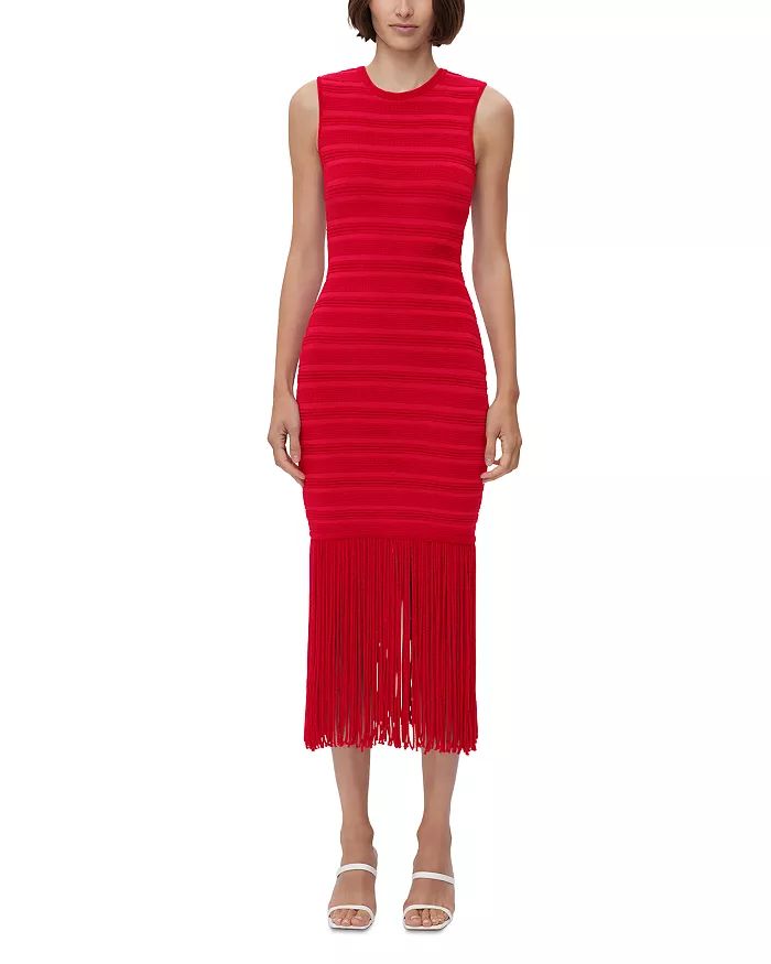 Sleeveless Chenille Fringe Midi Dress | Bloomingdale's (US)