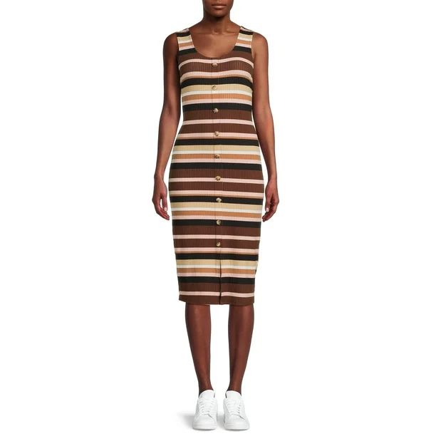 No Boundaries Juniors Striped Bodycon Dress | Walmart (US)