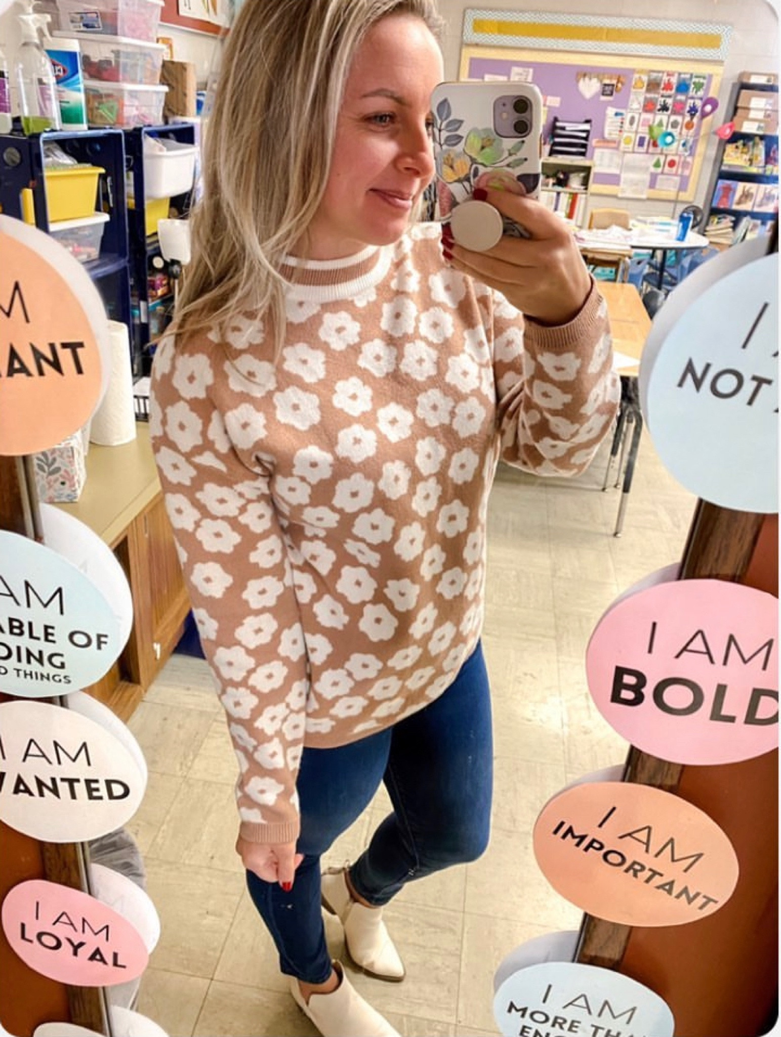 Cute sweater for winter or spring 

TTS 

Don’t over dry in the dryer 

#LTKunder100