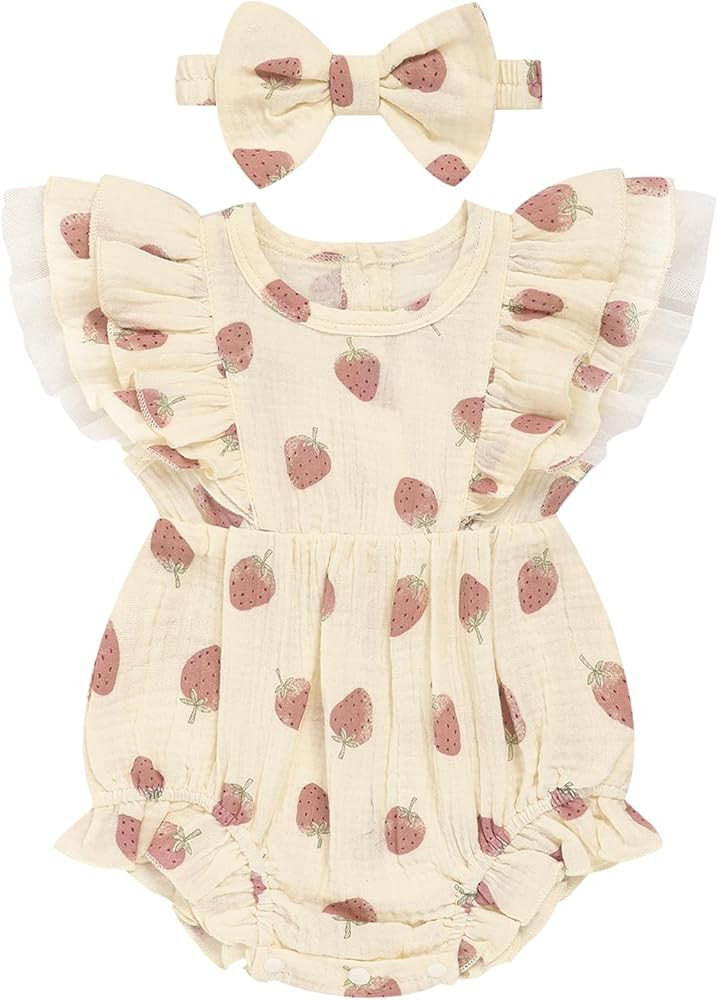 TITKKOP Ruffle Bubble Romper for Baby Girl | One-Piece Shorts Jumpsuit | Summer Outfit & Dress fo... | Amazon (US)