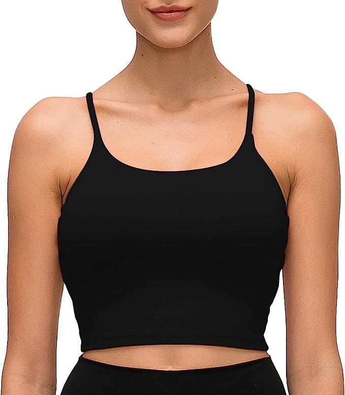 Arlumi Longline Camisole Crop Womens Tank Tops Wireless Seamless Sport Bra Yoga Workout Shirt for... | Amazon (US)