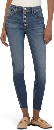 KUT from the Kloth Donna Fab Ab Button Fly High Waist Ankle Skinny Jeans | Nordstrom | Nordstrom