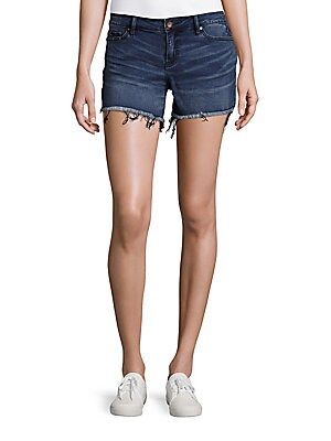Weekend Frayed Whiskered Denim Shorts | Saks Fifth Avenue OFF 5TH