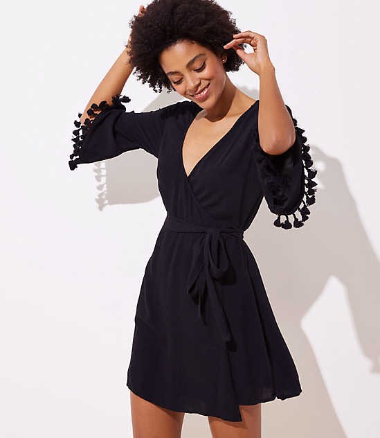 LOFT Beach Bell Sleeve Racerback Dress | LOFT