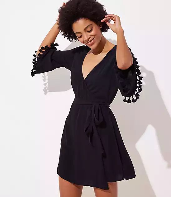 LOFT Beach Bell Sleeve Racerback Dress | LOFT