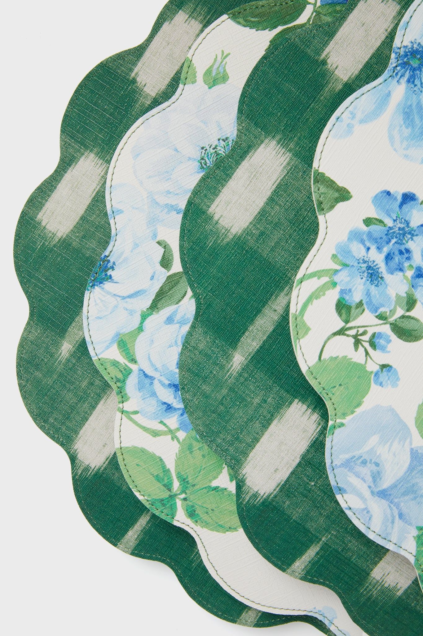 Cerulean Ikat Reversible Wipeable Placemats Set of 4 | Tuckernuck (US)