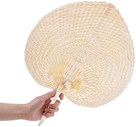 15'' Natural Raffia Fans, Whole Leaf, Perfect for Summer Come, Handmade Bamboo Fan, Palm Leaf Han... | Amazon (US)