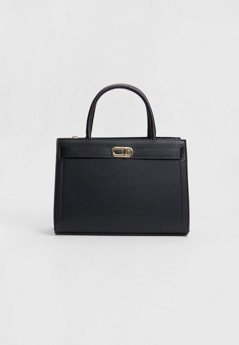 Buckled tote bag - Women's fashion | Stradivarius United Kingdom | Stradivarius (UK)