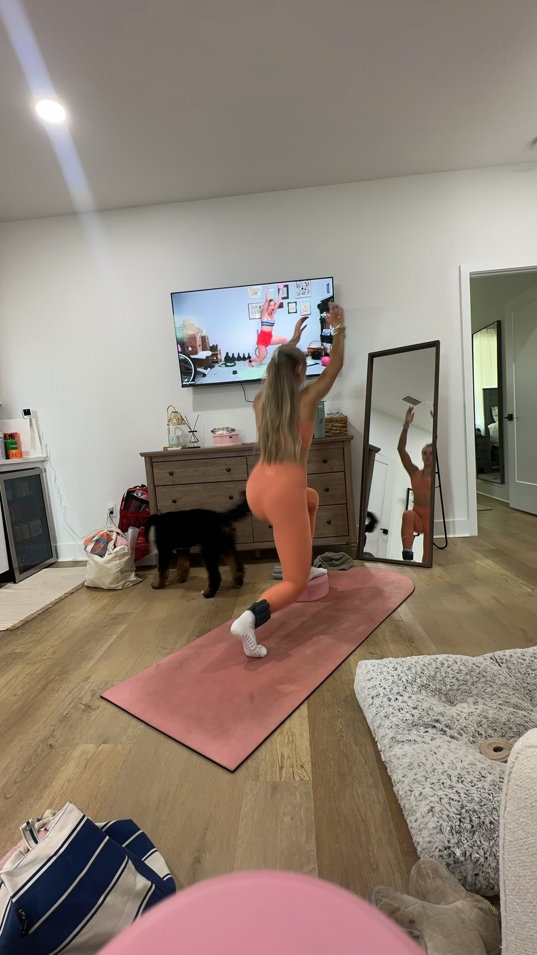 Booty by Brabrants workout set CROCO SKIN SEAMLESS LEGGINGS and the CROCO SKIN SEAMLESS SPORTS BRA. @shopbootybybrabrants 

My workout and workout gear for my daily workout. I take pilates classes from @lexfish on Instagram she has a whole online platform and membership! Most of my pilates gear and tools are from Bala. Bala use code SLOANE15. 
#workoutgear #workoutwear #pilates #ootd #outfit #athleticwear #athleticoutfit #bikershorts #sportsbra #pilatesoutfit #athleisure #bala #pilatesworkout #pilateslovers #pilatestiktok #balabangles

#LTKActive #LTKmorningroutine #LTKfitnessgoals