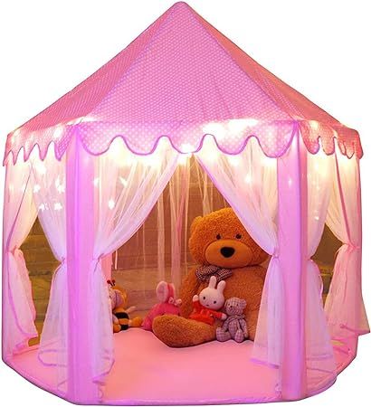 Monobeach Princess Tent Girls Large Playhouse Kids Castle Play Tent with Star Lights Toy for Chil... | Amazon (US)