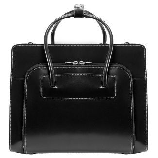 McKlein Lake Forest 15" Leather Ladies' Laptop Briefcase (Black) | Target