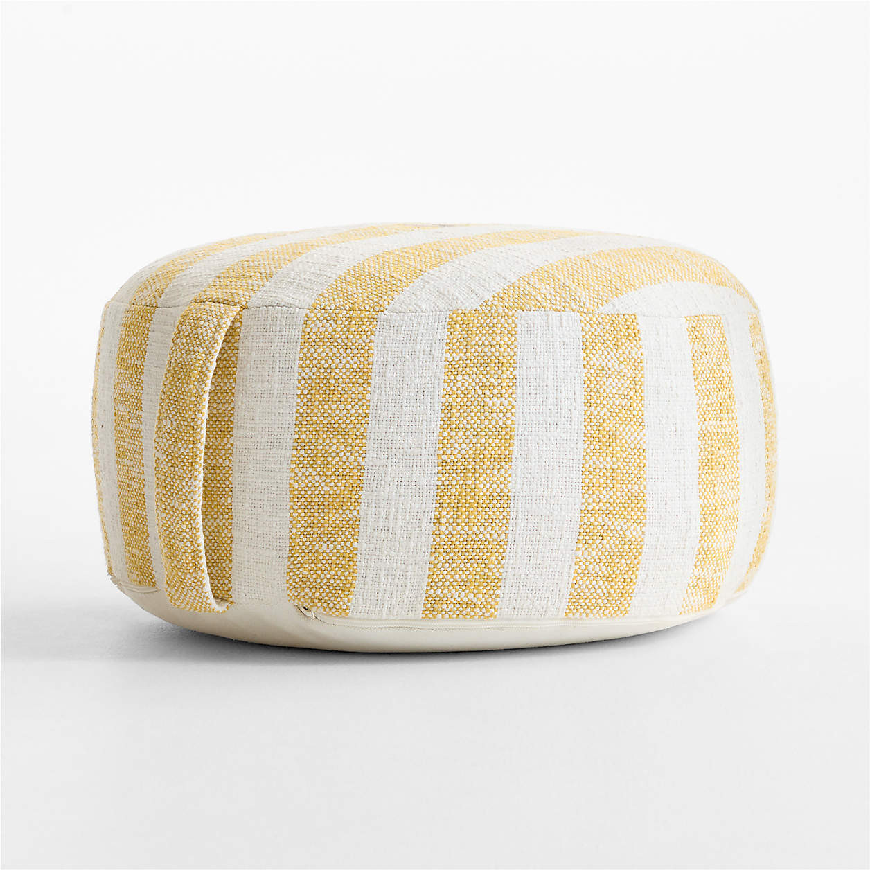 Cove Stone Tan Striped Organic Cotton Kids Floor Cushion + Reviews | Crate & Kids | Crate & Barrel