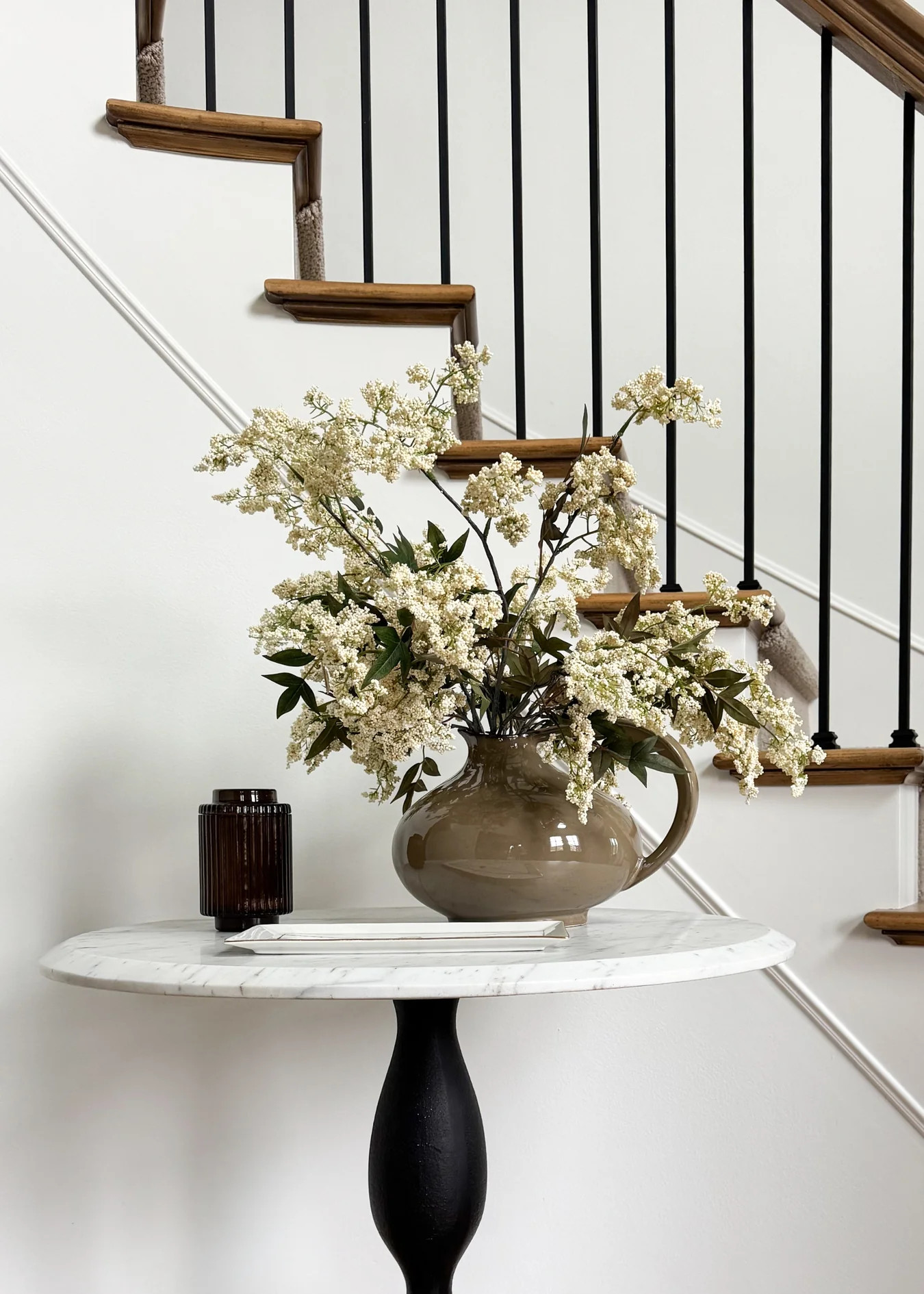 Cream Artificial Wild Plum Berry Branch - 43" | Afloral