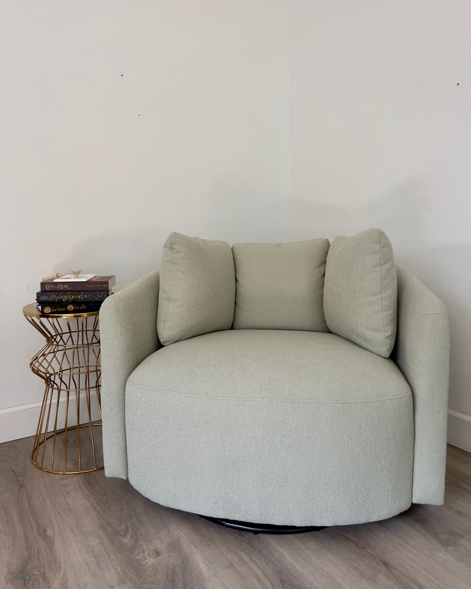 Reading Chair | Super Comfortable, big enough to curl up in, swivels, sage green or creamy white 📚✨

#LTKhome