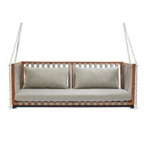 Belham Living Cobalt Springs Wood and Strap Porch Swing Bed | Walmart (US)