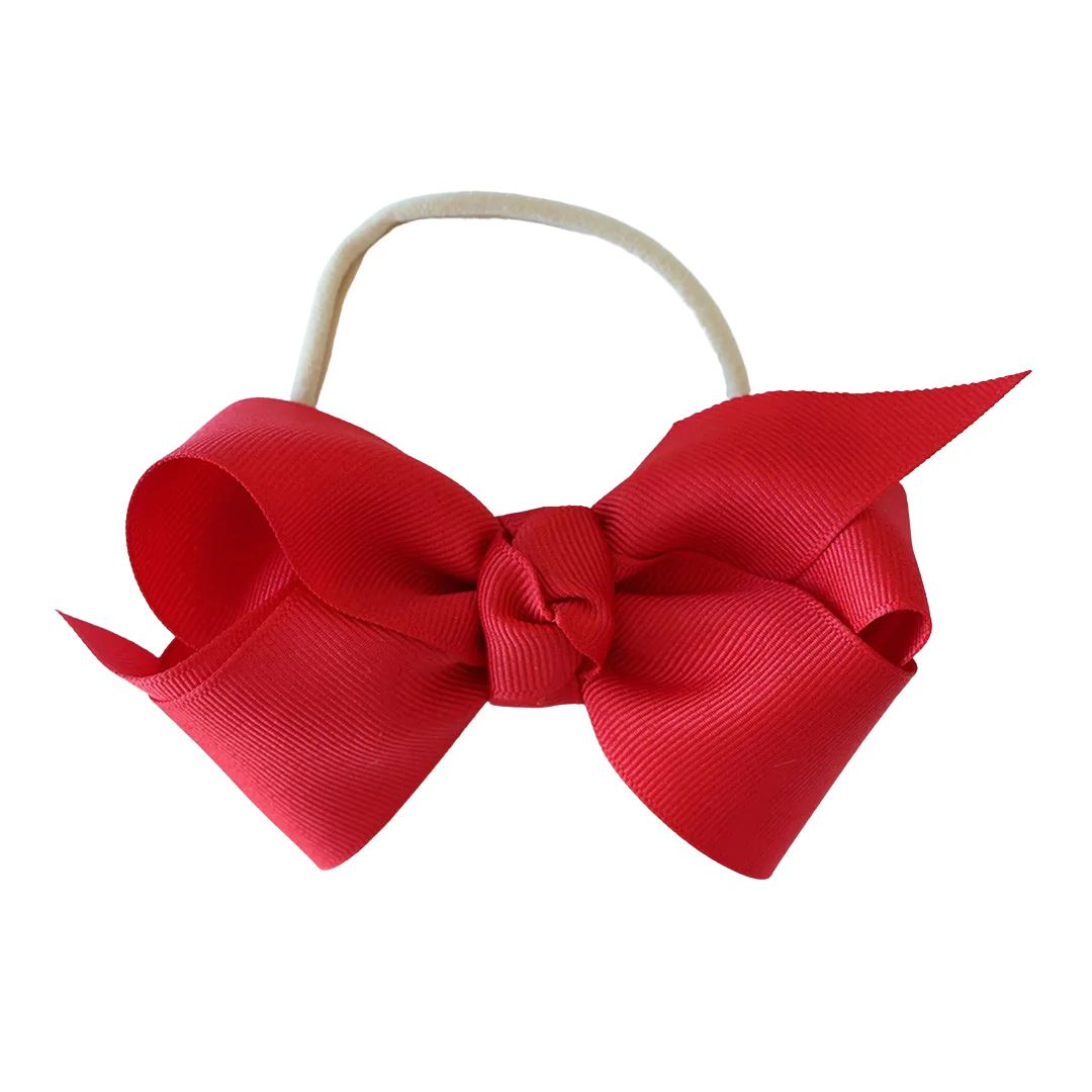 Ribbon Bow Headband | Red | Caden Lane