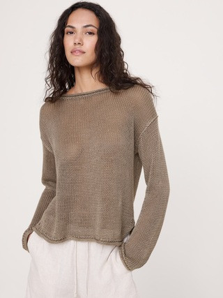 Heirloom Linen Boatneck Sweater | Banana Republic (US)