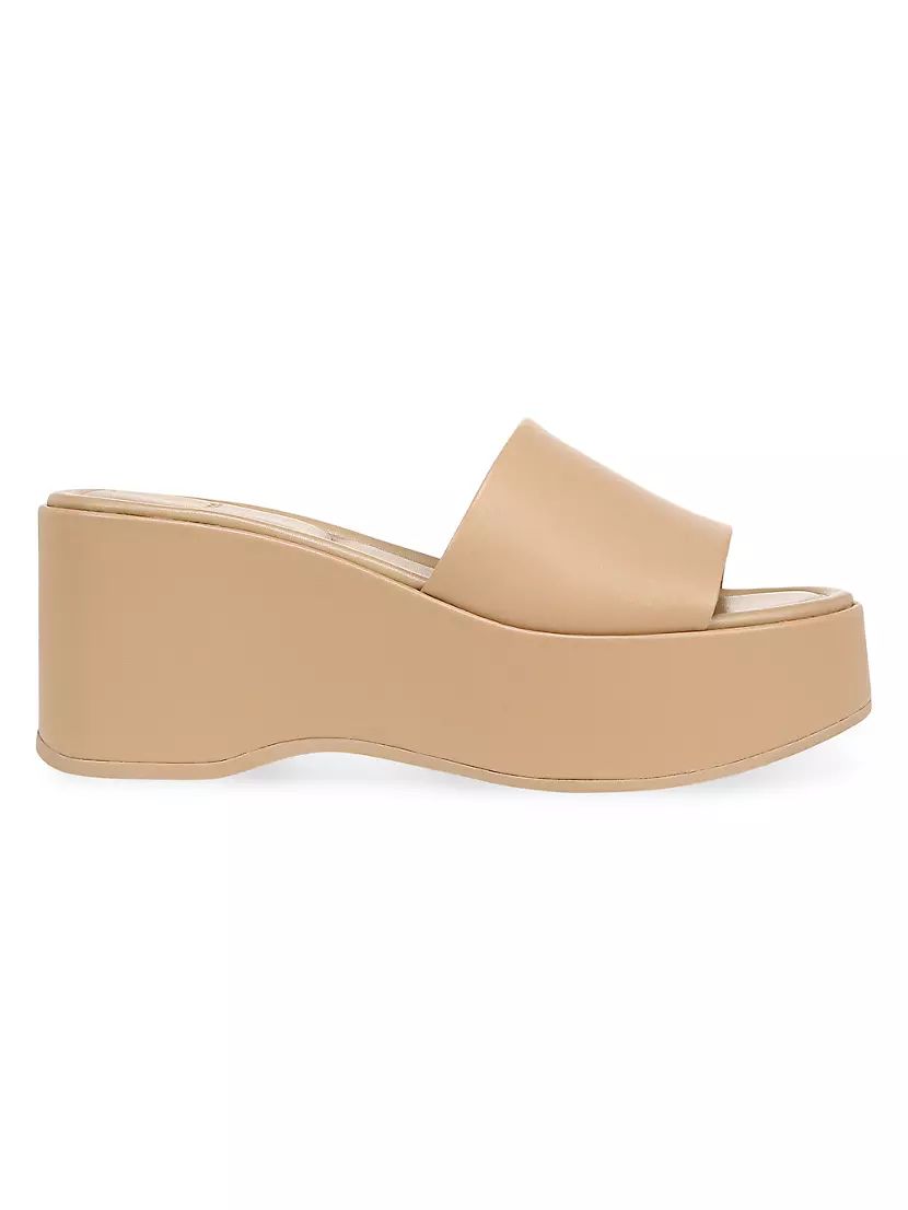 Polina 80MM Platform Leather Wedge Sandals | Saks Fifth Avenue