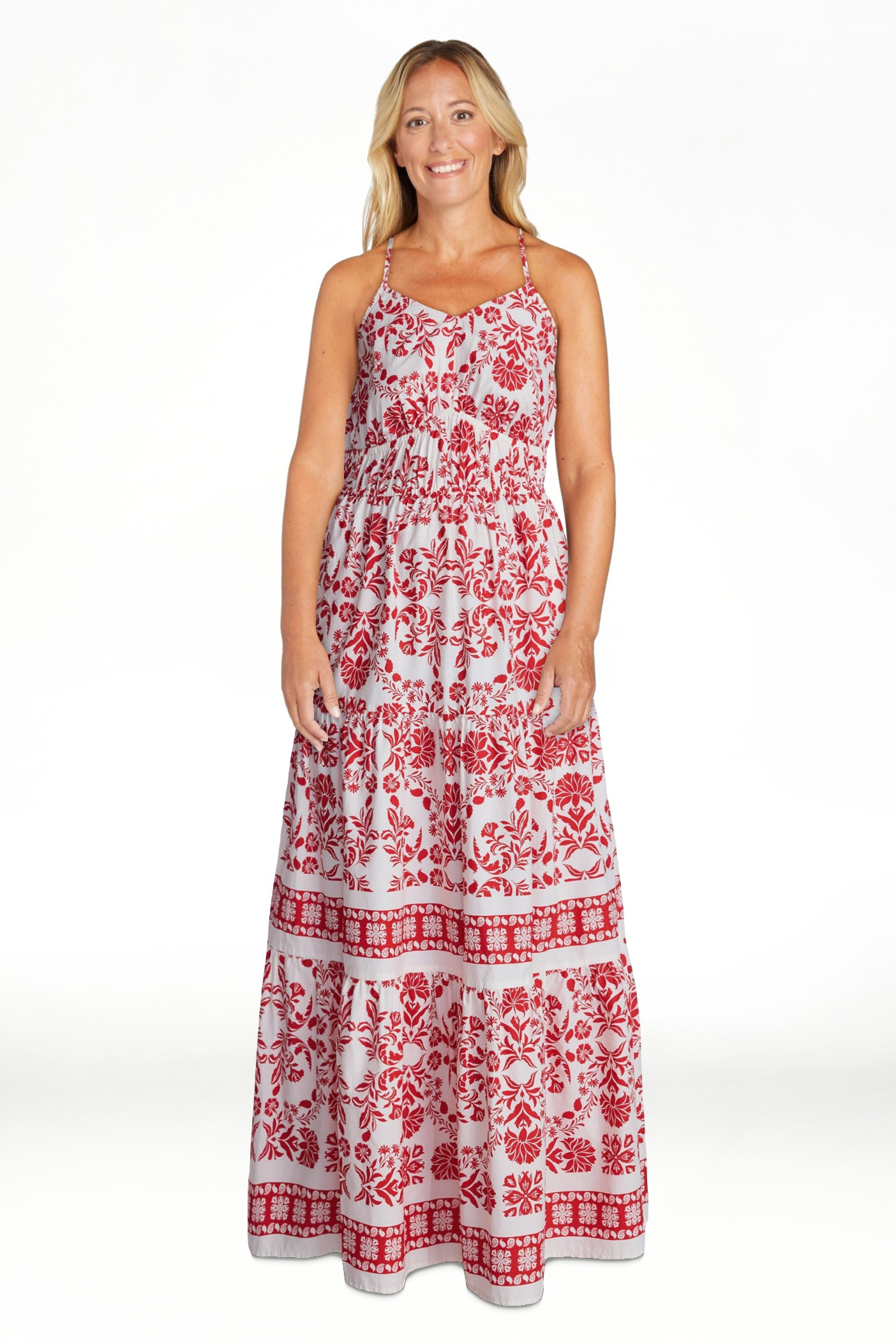 Time and Tru Women's Strappy Maxi Dress, Sizes XS-XXXL | Walmart (US)