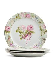 Set Of 4 Laura Ashley Melany Bunny Dinner Plates | TJ Maxx