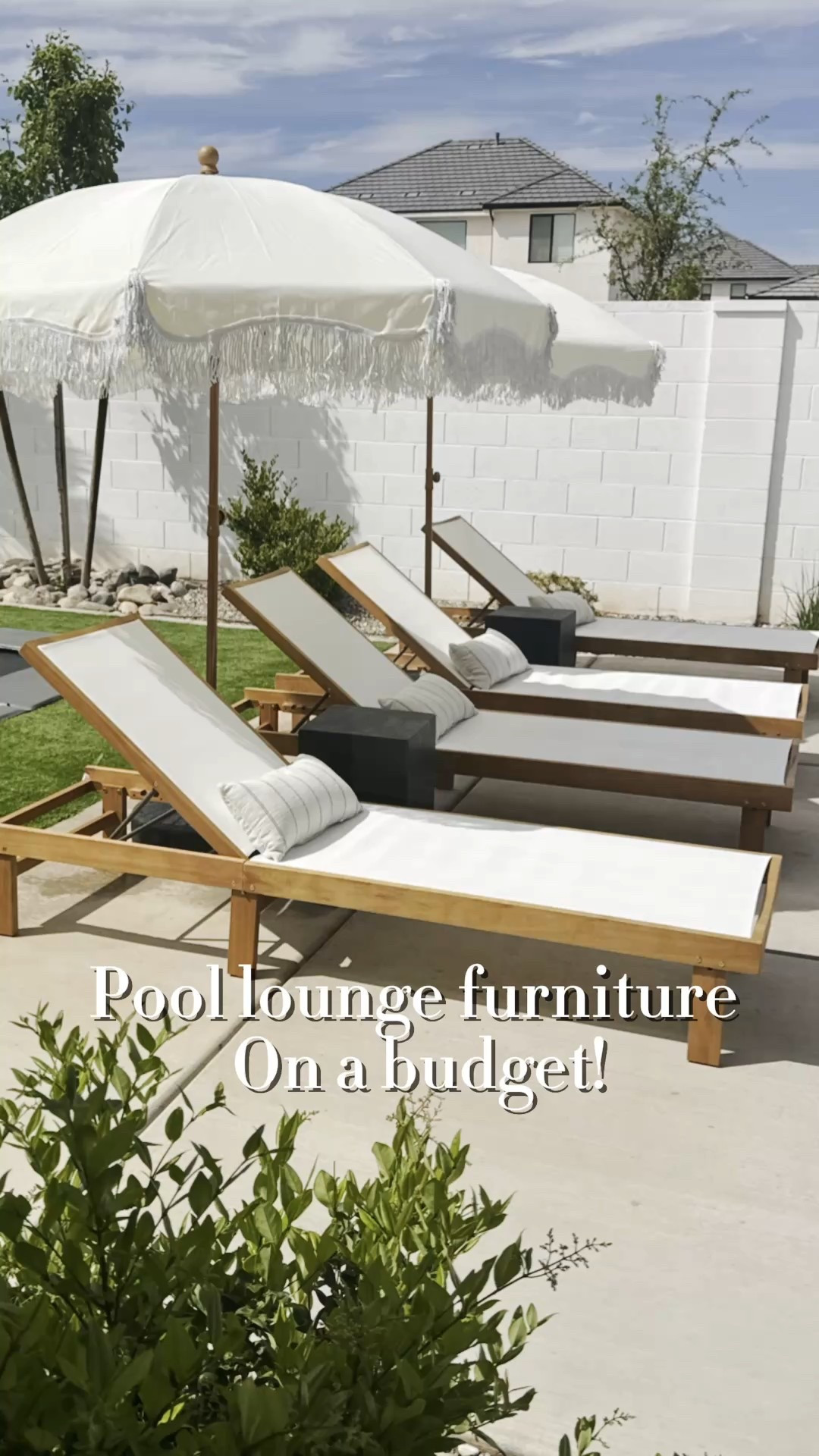 
Backyard goals unlocked!

I searched everywhere for outdoor lounge chairs and furniture that gave that luxury resort vibe without the luxury price tag—and these are it. The wood tones of the chairs, the pop of black from the tables gave that charm-meets-modern feel… I’m obsessed.

Whether you’re sunbathing or sipping something cold poolside, these budget-friendly chairs (sold in 2!) are the summer upgrade your backyard needs. Just add a side table, fringe umbrella (which are only $60), and a cute lumbar pillow—and you’ve got yourself a vacation-ready setup.

Who’s ready for summer?!
Save this for your outdoor setup planning!

#BackyardVibes #OutdoorLiving #PoolsideStyle #BudgetFriendlyFinds #ResortAtHome #NeutralDecor #BackyardGoals #SummerReady

⸻

Let me know if you want a more playful, minimalist, or sales-forward version too!

#LTKFindsUnder100 #LTKHome #LTKSwim