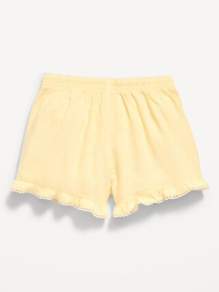 Linen-Blend Ruffled Shorts for Toddler Girls | Old Navy (US)
