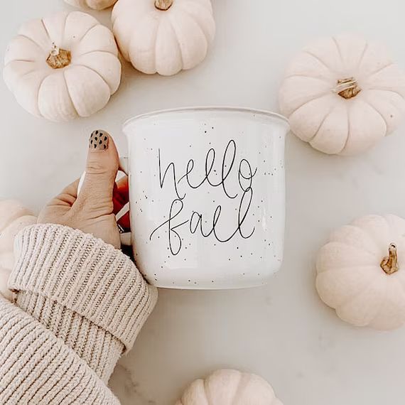Hello Fall Rustic Campfire Mug | Fall Mug | Autumn Mug | Fall Coffee Mug | Fall Coffee Cup | Fall... | Etsy (US)