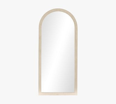 Cythia Linen Floor Mirror | Pottery Barn (US)
