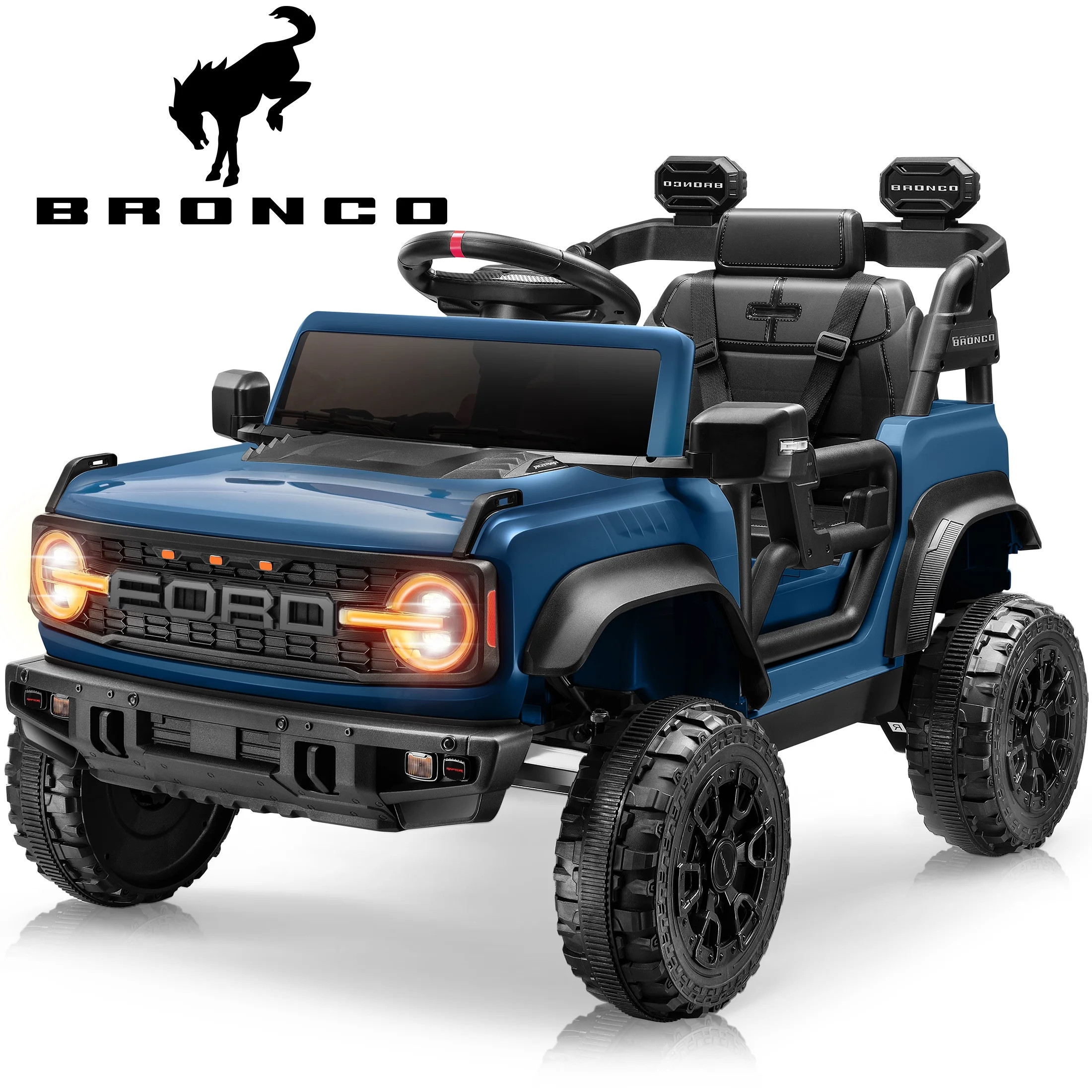 iYofe Ford Bronco Raptor Electric Ride on Toy Car for Toddler Kids, 12V Battery Powered Ride on C... | Walmart (US)