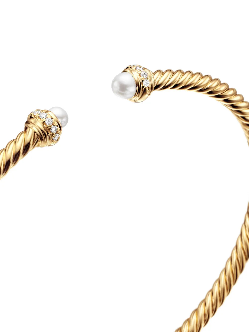 David Yurman 18kt Yellow Gold Classic Cablespira Diamond Bracelet (3mm) | Gold | FARFETCH | Farfetch Global