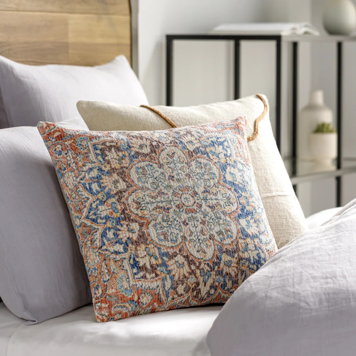 Throw Pillow Cover, Brown/Tan/Burnt Orange | Wayfair North America