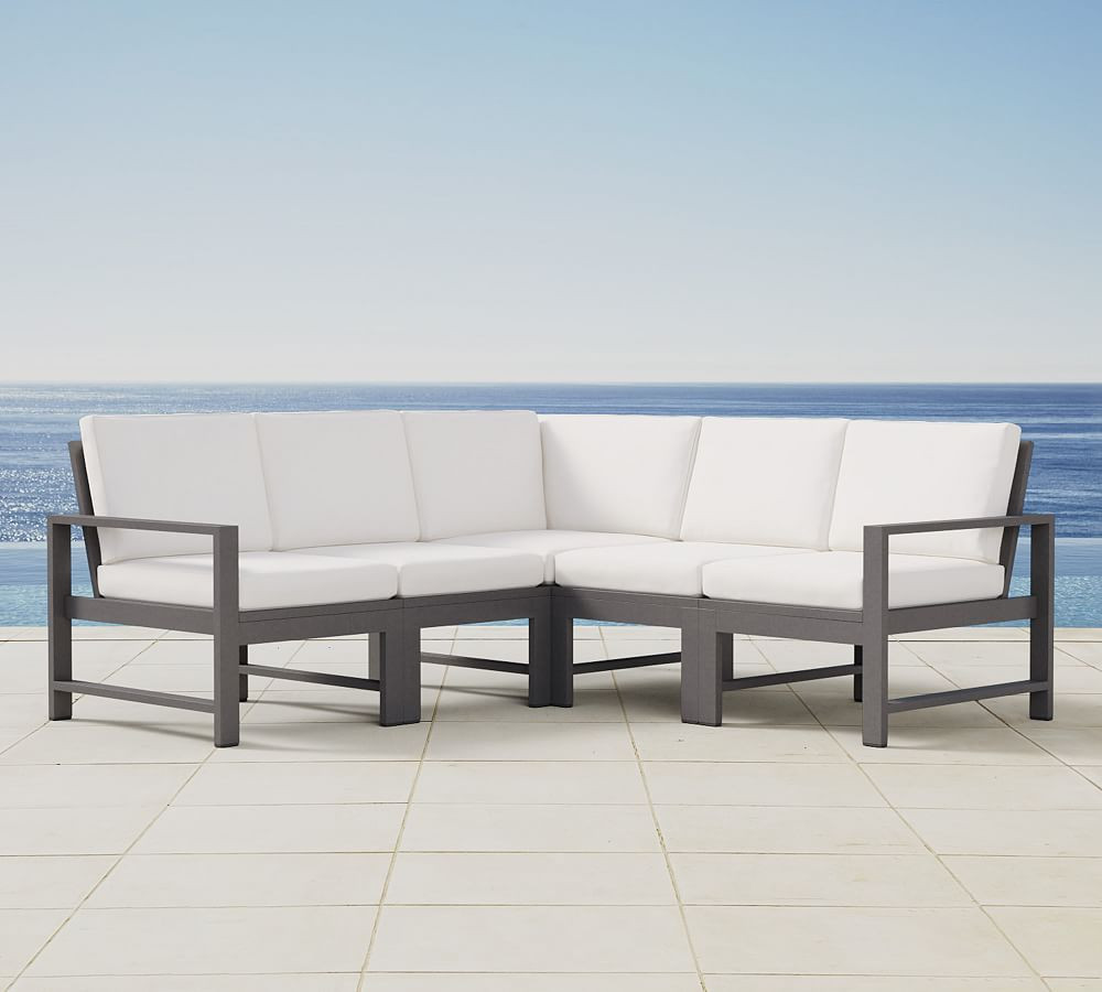 Indio Metal 5-Piece Outdoor Sectional | Pottery Barn (US)