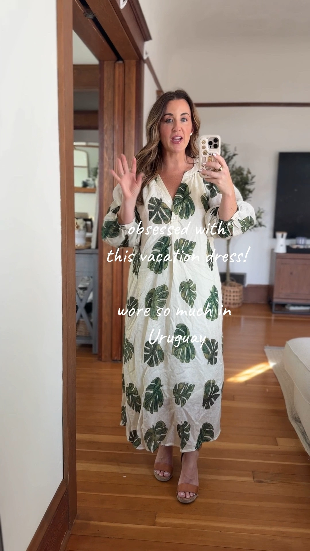 I love this beach vacation dress so so much! Comes in cream and pink.  It’s the perfect I’m lazy but want to be cute dress

Palm print maxi, vacation dresses, size 8 beach vacation outfits, size 8, spring break

#LTKOver40 #LTKMidsize #LTKTravel