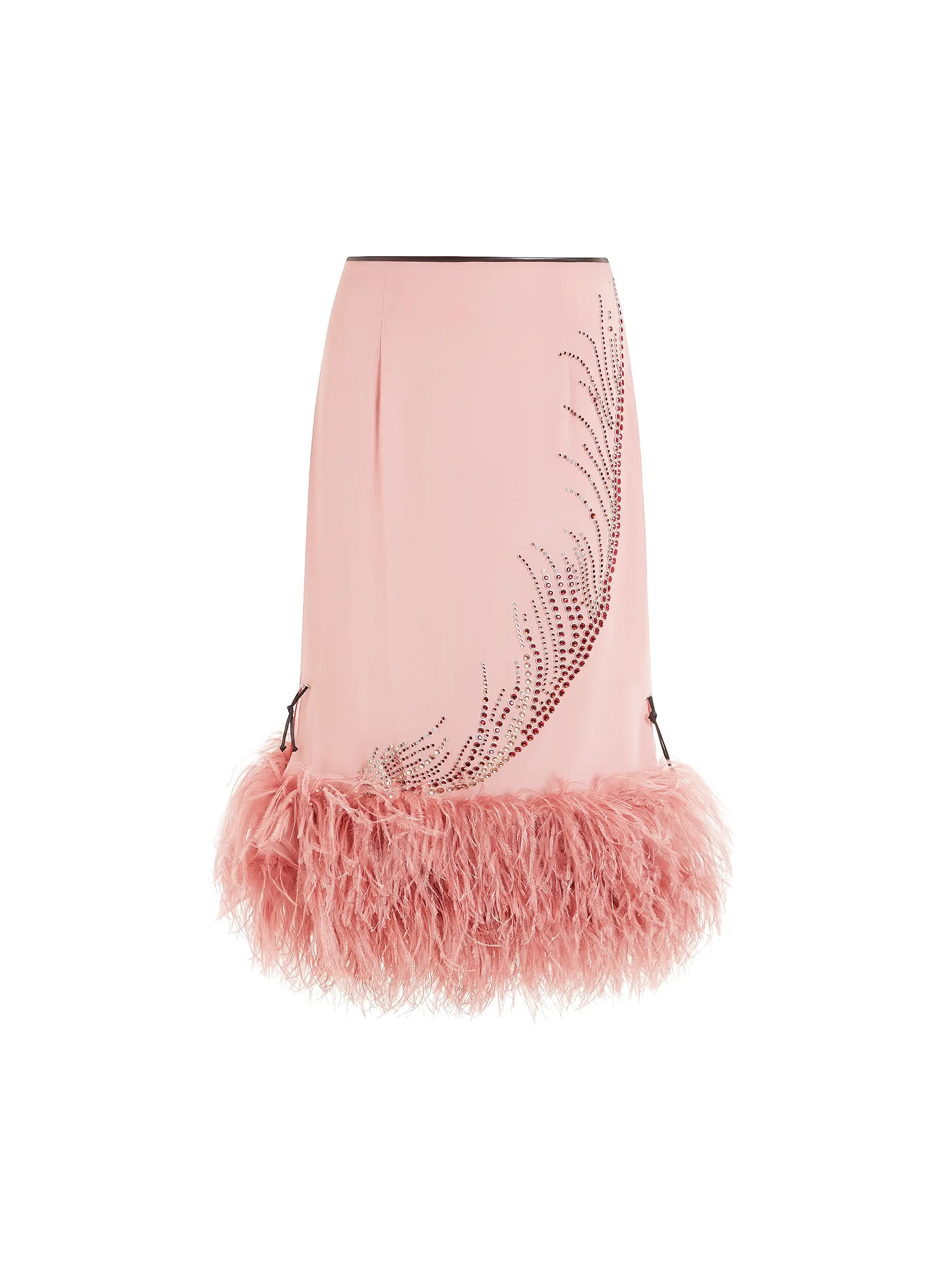 16Arlington Merrow Feather-Trimmed Embellished Skirt | Saks Fifth Avenue | Saks Fifth Avenue