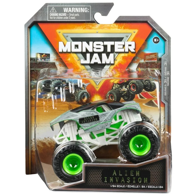 Monster Jam, Official Alien Invasion Monster Truck, Die-Cast Vehicle, 1:64 Scale, Kids Toys for B... | Walmart (US)