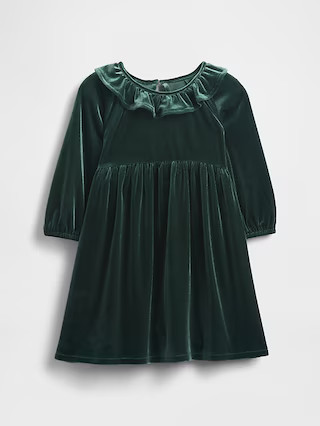 Baby & Toddler Velour Ruffle Collar Dress | Gap (US)