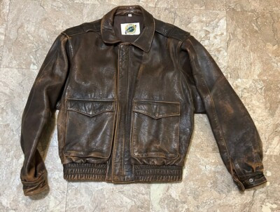 Vtg Field Gear Brown Bomber Flight Jacket Sz M | eBay US