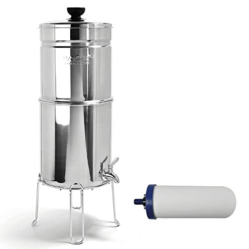 ProOne Big+ Gravity Water Filter System - High Capacity 3-Gallon Polished Stainless Steel NSF Certified Water Filter Dispenser & 1 Filter | Amazon (US)